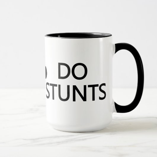 Houd Kalm & doe de mok van Stunts - kies stijl & (Rechts)