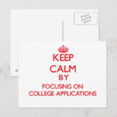 Houd kalm door zich op de Toepassingen van het Col Briefkaart (Voorkant / Achterkant)