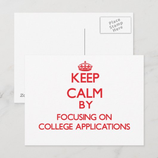 Houd kalm door zich op de Toepassingen van het Col Briefkaart (Voorkant / Achterkant)