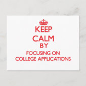 Houd kalm door zich op de Toepassingen van het Col Briefkaart (Voorkant)