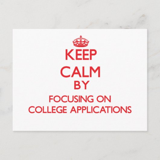 Houd kalm door zich op de Toepassingen van het Col Briefkaart (Voorkant)