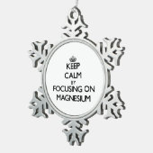 Houd kalm door zich op Magnesium te concentreren Tin Sneeuwvlok Ornament (Rechts)