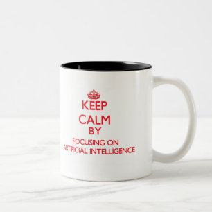 Houd kalm door zich te richten op Kunstmatige Inte Tweekleurige Koffiemok
