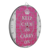 Houd Kalm & draag Roze Dartbord (Voorkant Links)