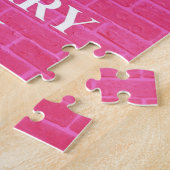 Houd Kalm & draag Roze Legpuzzel (Zijkant)