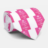 Houd Kalm & draag Roze Stropdas (Opgerold)