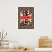 Houd Kalm dragen Britse Vlag Poster (Keuken)