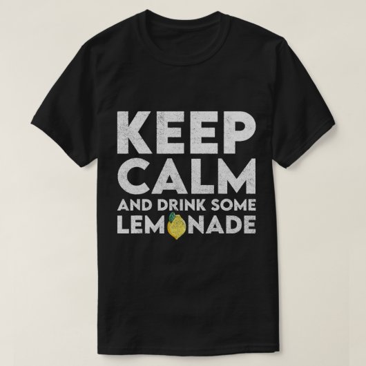 Houd kalm Drink wat limonade zomer citroen Drink T-shirt (Design voorkant)