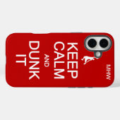 Houd kalm & Dunk het aangepaste monogram hoesjes (Achterkant (horizontaal))