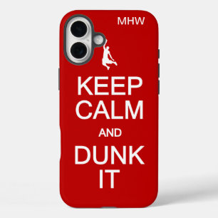Houd kalm & Dunk het aangepaste monogram hoesjes