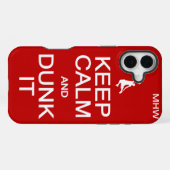 Houd kalm & Dunk het aangepaste monogram hoesjes iPhone Hoesje (Achterkant horizontaal)