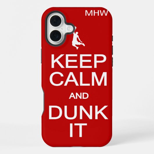 Houd kalm & Dunk het aangepaste monogram hoesjes iPhone Hoesje (Achterkant)