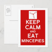 Houd Kalm & eet mincepies het briefkaart van (Voorkant / Achterkant)