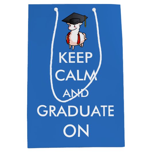 Houd kalm en Afstuderen Medium Cadeauzakje (Voorkant)