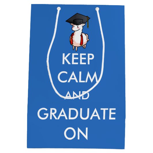 Houd kalm en Afstuderen Medium Cadeauzakje (Achterkant)