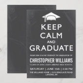 Houd Kalm en Afstuderen Uitnodiging (Voorkant / Achterkant)