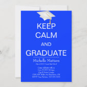 Houd kalm en Afstuderen Uitnodigingen (Voorkant)