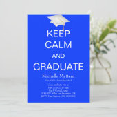 Houd kalm en Afstuderen Uitnodigingen (Staand voorkant)