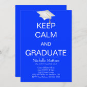 Houd kalm en Afstuderen Uitnodigingen (Voorkant / Achterkant)