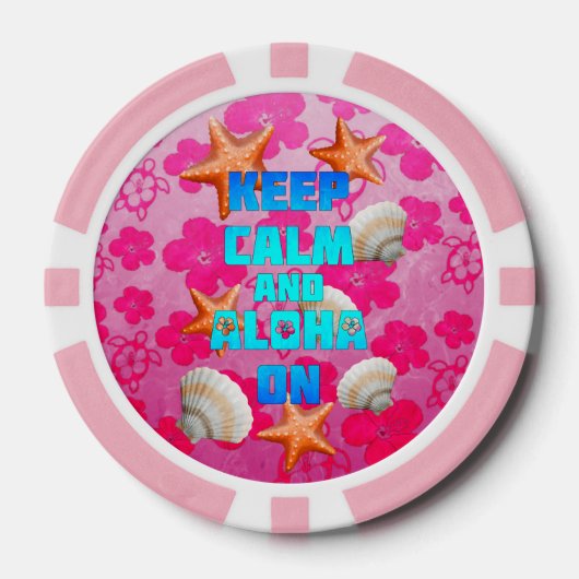 Houd Kalm en Aloha Poker Chips (Voorkant)
