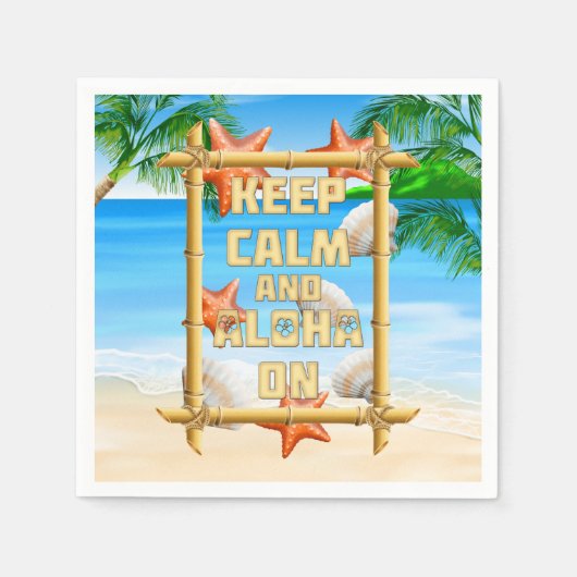 Houd Kalm en Aloha Servetten (Voorkant)