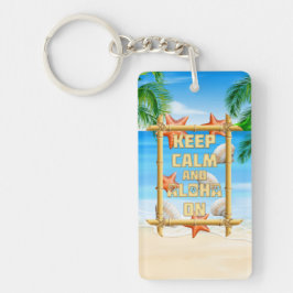 Houd Kalm en Aloha Sleutelhanger