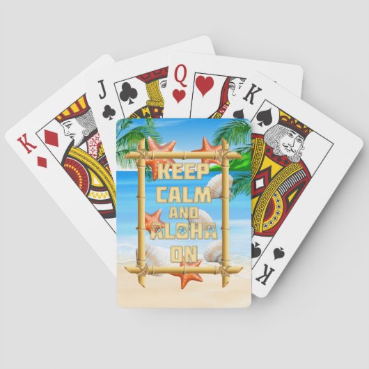 Houd Kalm en Aloha Speelkaarten (Achterkant)