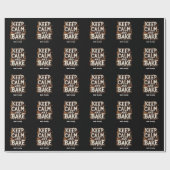 Houd kalm en bak leuke recepten voor elke bakker cadeaupapier (Vlak)