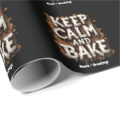 Houd kalm en bak leuke recepten voor elke bakker cadeaupapier (Rol Hoek)