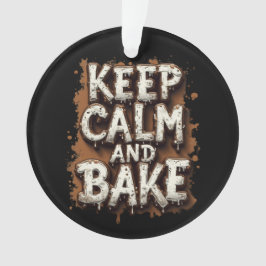 Houd kalm en bak leuke recepten voor elke bakker ornament