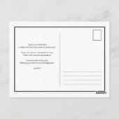 Houd kalm en bak polar beer konijntje aquarel briefkaart (Achterkant)