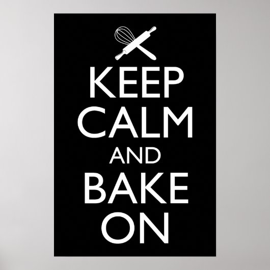 Houd kalm en bake aan poster (Voorkant)