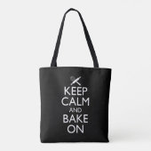 Houd kalm en bake aan tote bag (Achterkant)