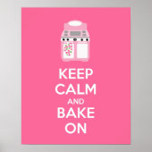 Houd kalm en bake op Poster afdrukken (Voorkant)