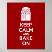 Houd kalm en bake op Poster afdrukken (Voorkant)