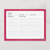 Houd kalm en bake op Recipse Card Pink Briefkaart (Achterkant)