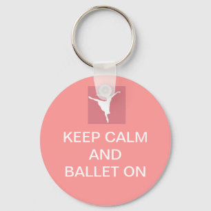 Houd kalm en ballet aan sleutelhanger