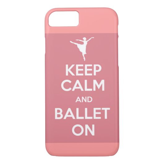 Houd kalm en ballet op iPhone 7 hoesje (Achterkant)
