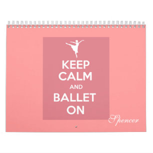 Houd kalm en ballet op kalender