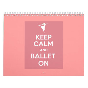 Houd kalm en ballet op kalender