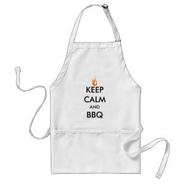 Houd kalm en BBQ Funny Cute Cooking Schort