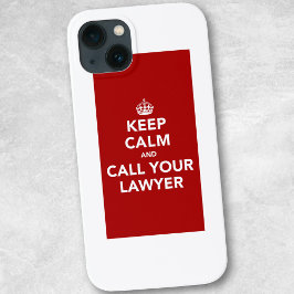 Houd kalm en bel uw advocaat iPhone 13 hoesje