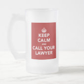 Houd kalm en bel uw advocaat matglas bierpul (Links)