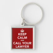 Houd kalm en bel uw advocaat sleutelhanger (Voorkant)