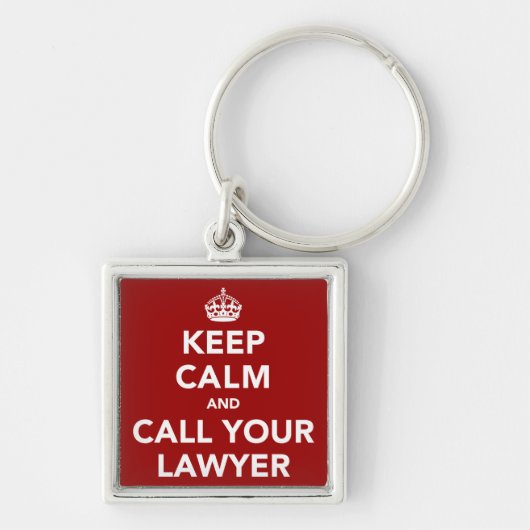 Houd kalm en bel uw advocaat sleutelhanger (Voorkant)