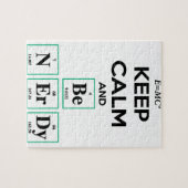 Houd kalm en ben Nerdy giften Legpuzzel (Horizontaal)