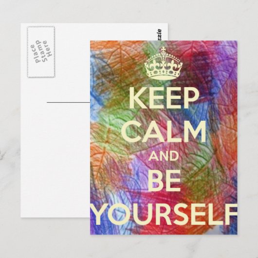 Houd Kalm en ben Uw Plank Briefkaart (Voorkant / Achterkant)