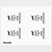 Houd kalm en berijd rechthoekige sticker (Vel)