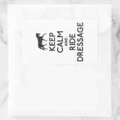 Houd kalm en berijd rechthoekige sticker (Tas)