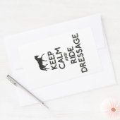 Houd kalm en berijd rechthoekige sticker (Envelop)